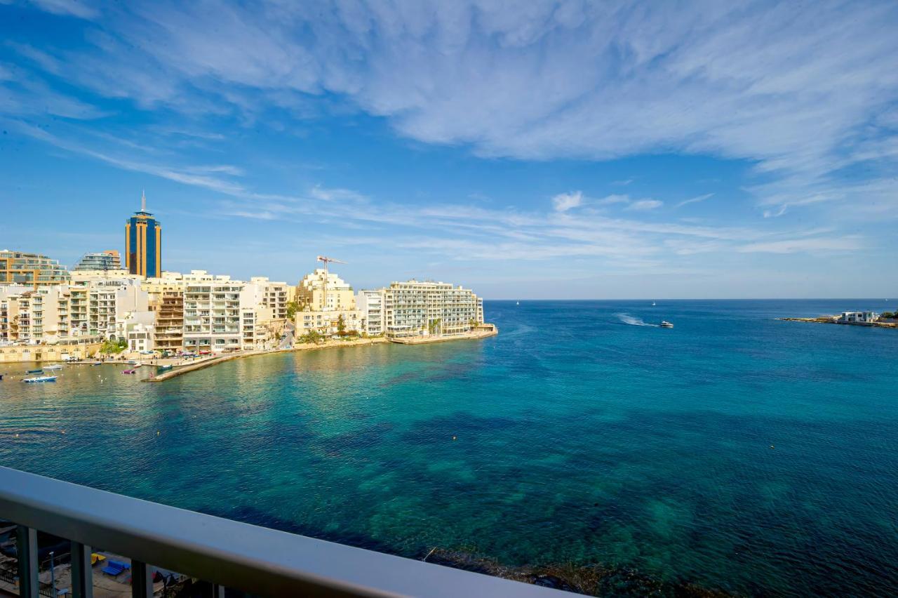 Spinola Bay Top Floor Seafront 3 Bedroom Apartment With Panoramic Sea Views - By Getawaysmalta San Ġiljan Extérieur photo