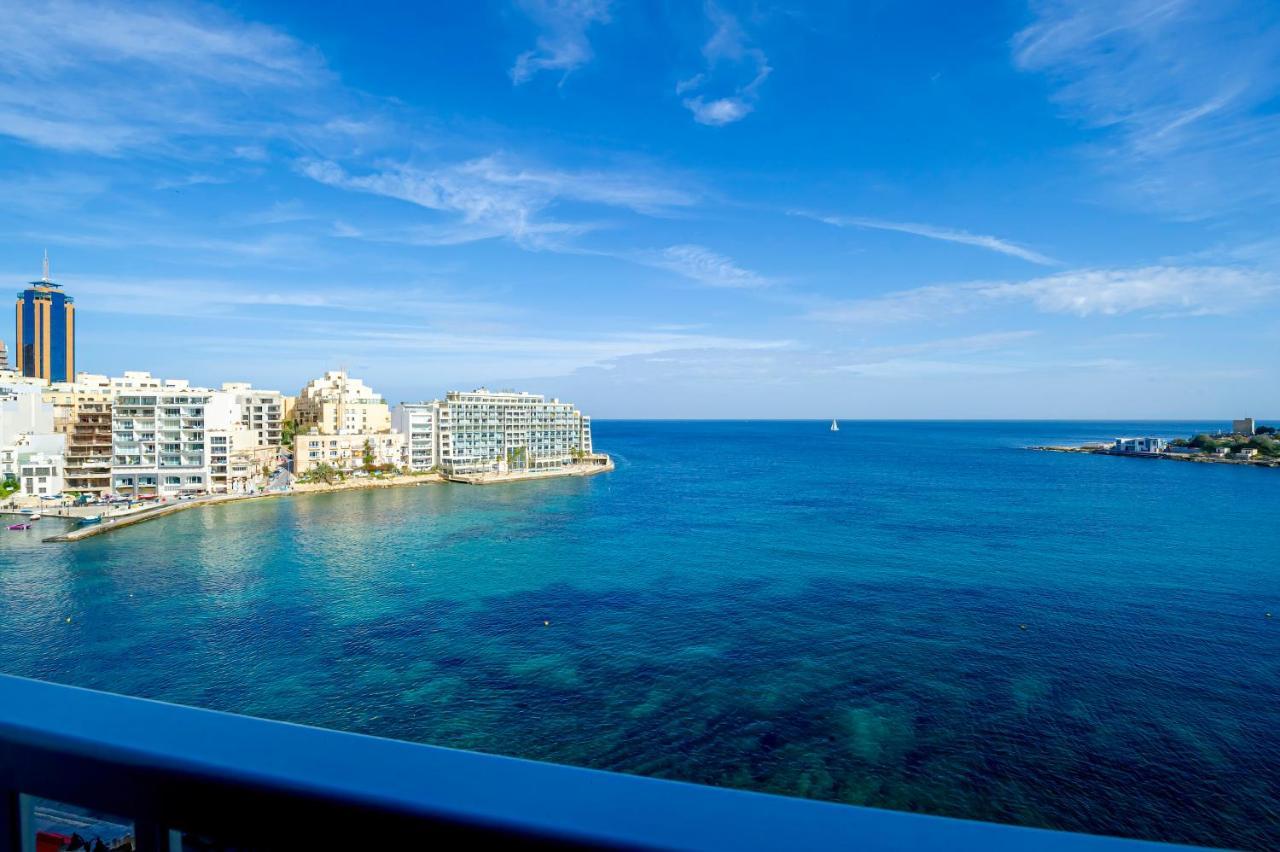 Spinola Bay Top Floor Seafront 3 Bedroom Apartment With Panoramic Sea Views - By Getawaysmalta San Ġiljan Extérieur photo