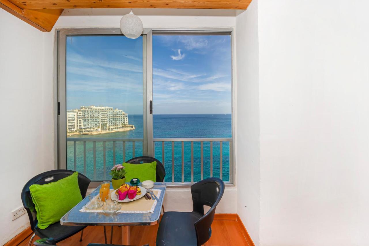 Spinola Bay Top Floor Seafront 3 Bedroom Apartment With Panoramic Sea Views - By Getawaysmalta San Ġiljan Extérieur photo