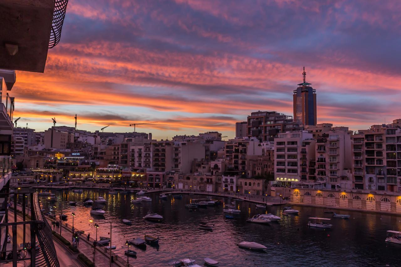 Spinola Bay Top Floor Seafront 3 Bedroom Apartment With Panoramic Sea Views - By Getawaysmalta San Ġiljan Extérieur photo