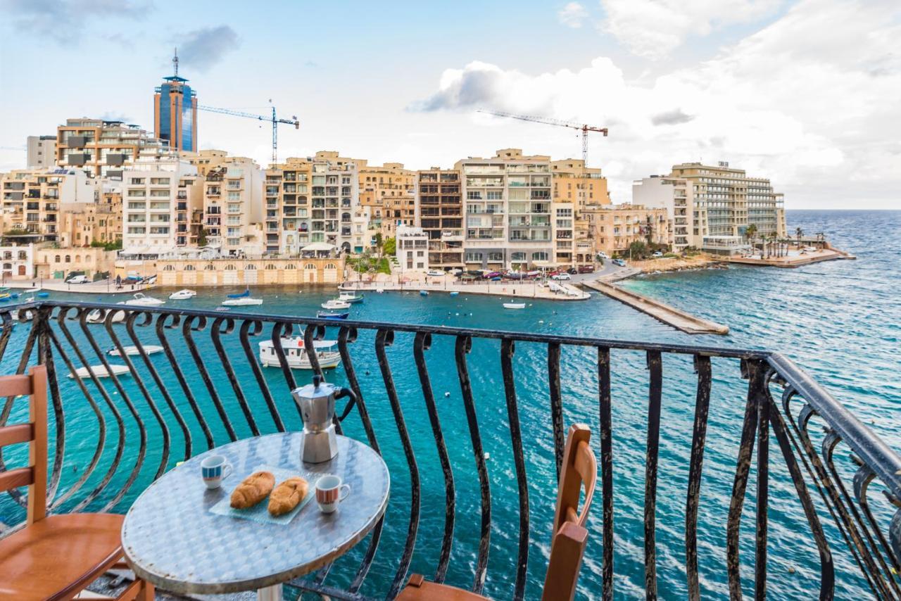 Spinola Bay Top Floor Seafront 3 Bedroom Apartment With Panoramic Sea Views - By Getawaysmalta San Ġiljan Extérieur photo