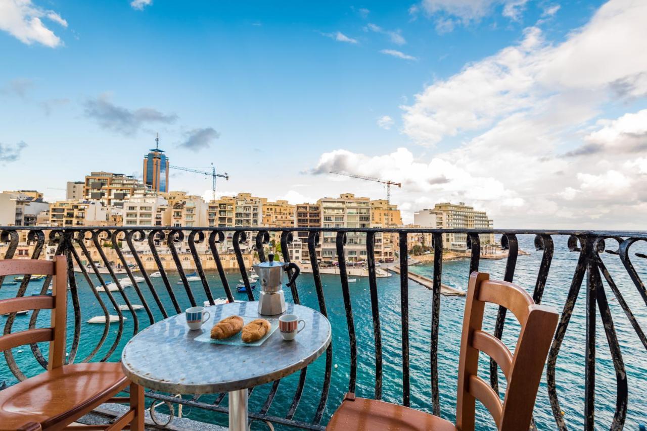 Spinola Bay Top Floor Seafront 3 Bedroom Apartment With Panoramic Sea Views - By Getawaysmalta San Ġiljan Extérieur photo