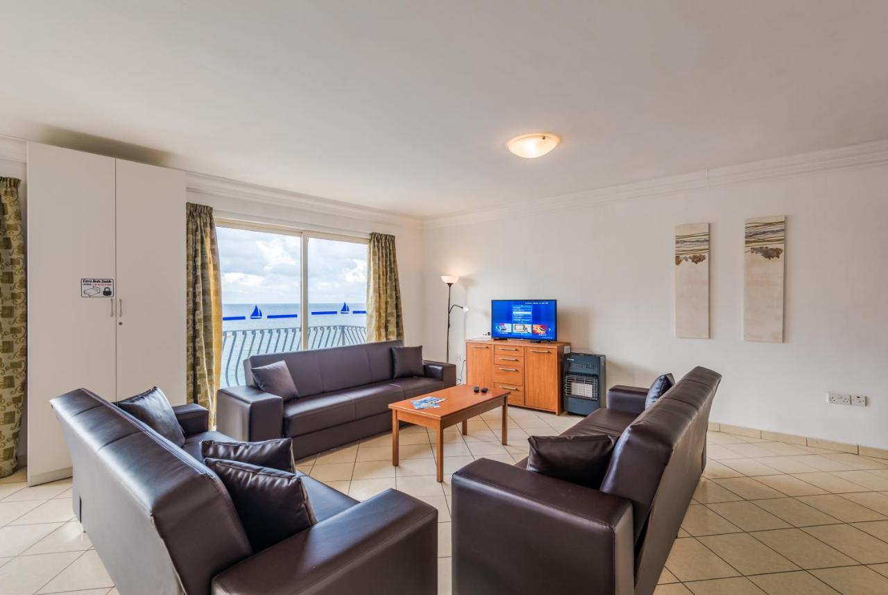 Spinola Bay Top Floor Seafront 3 Bedroom Apartment With Panoramic Sea Views - By Getawaysmalta San Ġiljan Extérieur photo